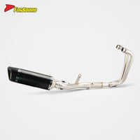Motorcycle Front Mid Section Exhaust Pipe Stainless Steel Carbon Fiber Tip Full Motorcycle Exhaust System for Yamaha R3 Exhaust