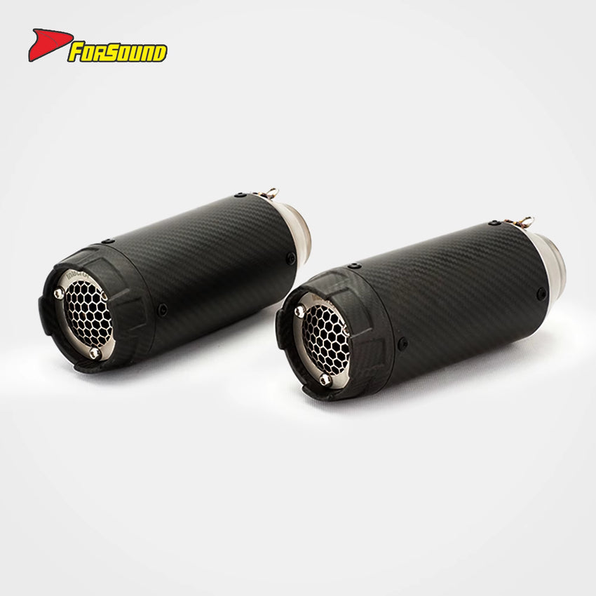 Full Exhaust for 500SR 2024-2025 VOOM Short Carbon Fiber Stainless Steel Honeycomb Tip Sportbike Inline-Four Motorcycle Track