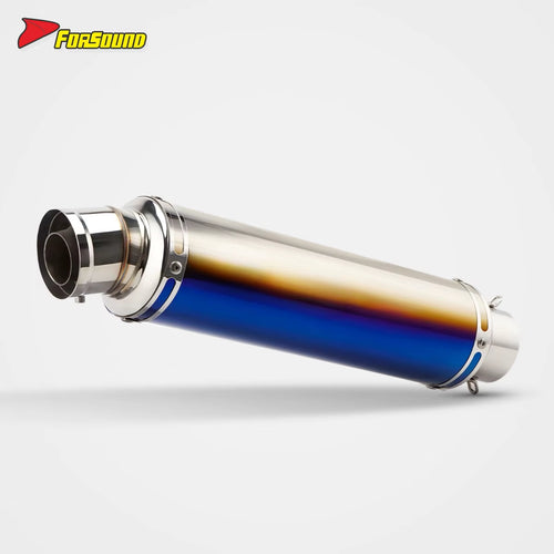 Stainless Steel Carbon Fiber 60Mm Long Yoshimura Blue Exhaust Pipe for Universal Motorcycles