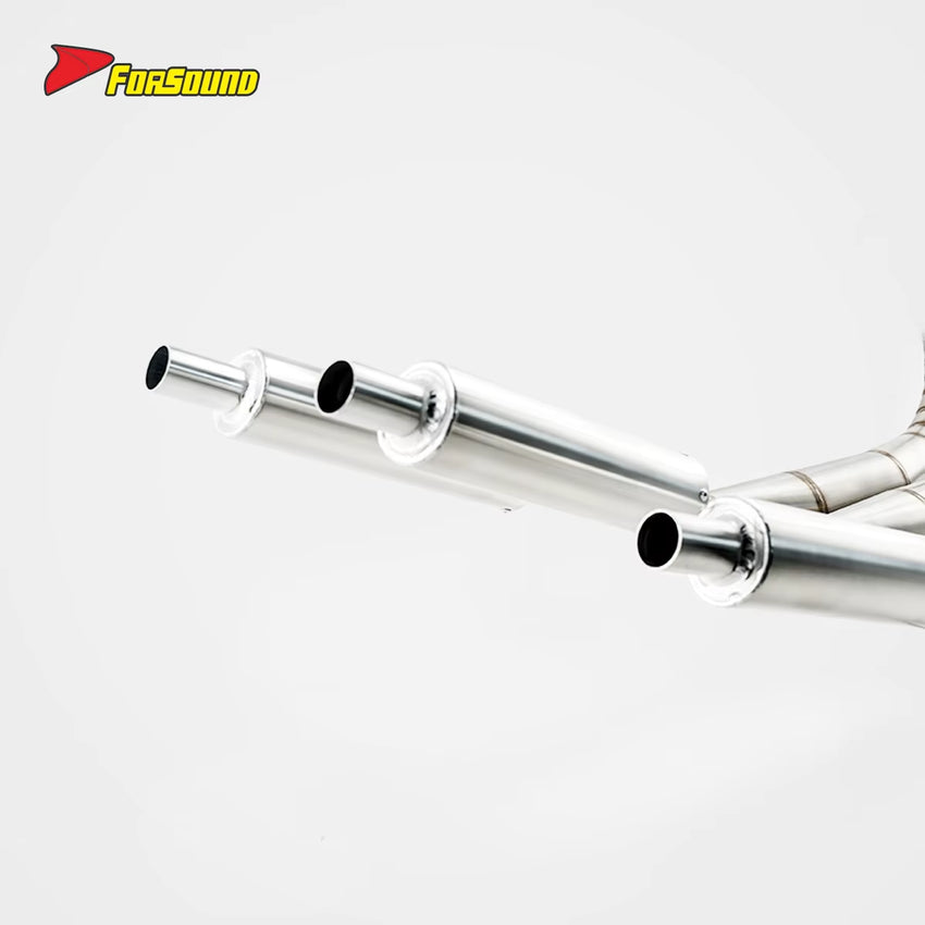 New FORSOUND KAWASAKI KH250 Retro Motorcycle 3-Into-3 Stainless Steel Exhaust System High Temp Corrosion Resistance Full Sound