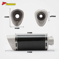 RS Original Universal Modified Motorcycle Exhaust Pipe K10 Carbon Fiber Titanium Alloy Tail Section 60Mm Caliber New Condition