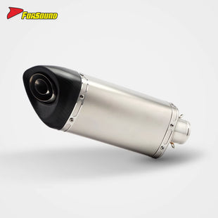 FORSOUND ท่อไอเสียสลิปออนสเตนเลสคาร์บอนไฟเบอร์สไตล์ AK K11 ขนาดเส้นผ่านศูนย์กลาง 51 มม. แบบสากล ขัดเงา ท่อคู่ด้านใน สำหรับ