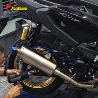For ADV 350 Stainless Steel Exhaust Blue Tip Immortal Bird Full System Deep Mellow Exhaust Note 2024-2025 Model Compatible OEM