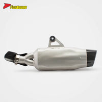 New FORSOUND R1200GS Black/Silver Street/Off-Road SS Slip-On Exhaust Chicken Leg-Style Carbon Fiber Tail Tip