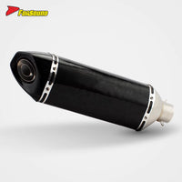 RS Universal Racing Modified Stainless Steel Motorcycle Exhaust Muffler New Condition for Moto MT09 NMAX YZF R6 51Mm Caliber