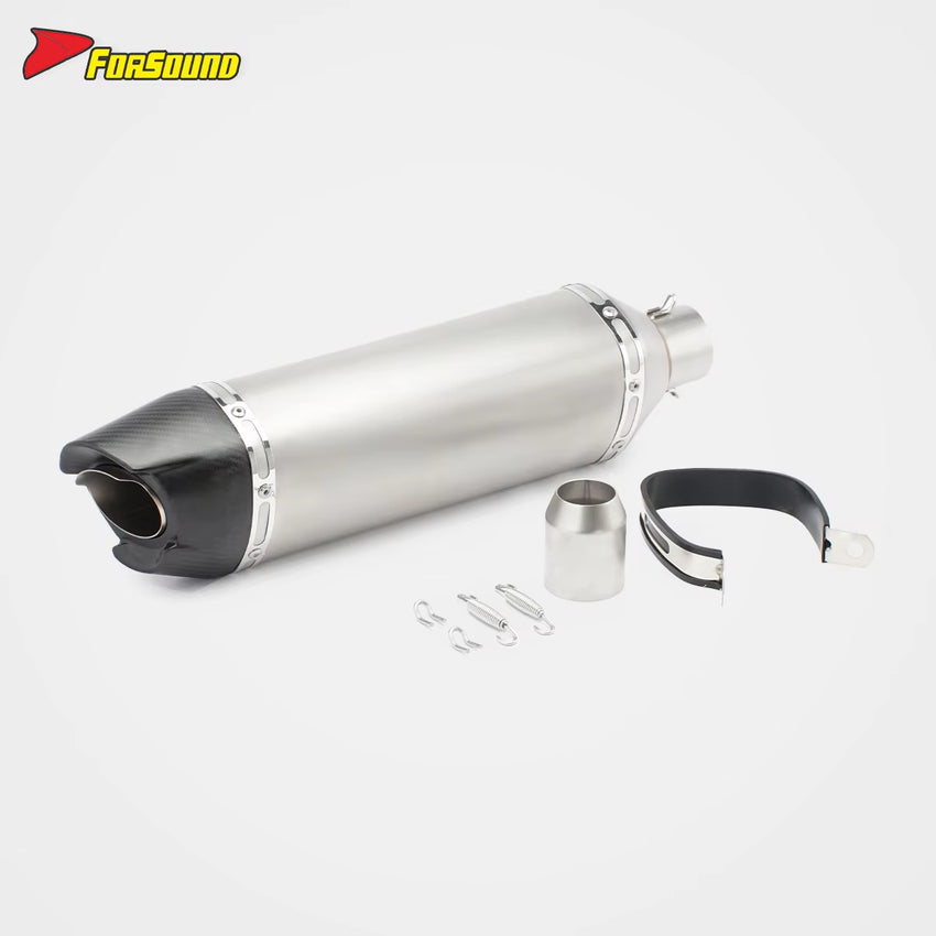 Stainless Steel Carbon Fiber 51Mm End Can Exhaust Pipe for Universal Motorcycle Pipe