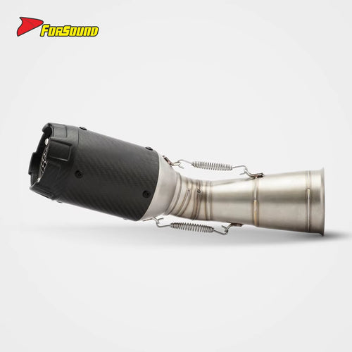 For ZONTES 703RR Fit 2023-2025 Carbon Fiber Performance Straight-Through Down-Exit Exhaust Kit Supersport Racing GP. Style OEM