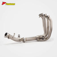 For KAWASAKI ZX-6R Titanium Alloy Front-Middle Section Exhaust Pipe OEM Rear Exhaust-Compatible Exhaust with Mounting Bracket