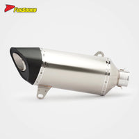 For C400X Stainless Steel Carbon Fiber Straight Pipe Exhaust Retrofit/Upgrade Kit Tip Muffler End Cap for 2018-2020 Maxi-Scooter