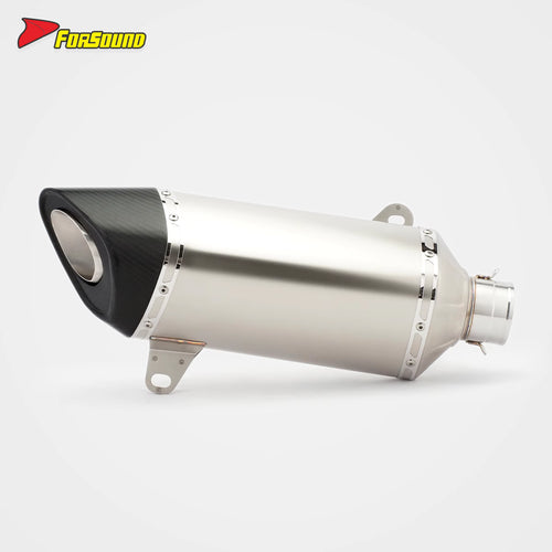 สำหรับชุดปลายท่อเก็บเสียงท่อไอเสียแบบตรงคาร์บอนไฟเบอร์สเตนเลสสตีล C400X สำหรับสกูตเตอร์ Maxi ปี 2018-2020