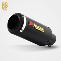 RS Motorcycle 51Mm Universal Exhaust Pipe for Kawasaki Z400 R6 R1 R25 Modified Carbon Fiber round Mouth Strip Tail Section
