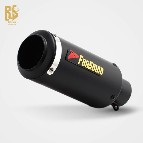 RS Motorcycle 51Mm Universal Exhaust Pipe for Kawasaki Z400 R6 R1 R25 Modified Carbon Fiber round Mouth Strip Tail Section