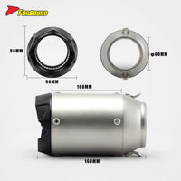 Universal 60Mm Stainless Steel Carbon Fiber Matte Black End Can Embossed Cokeexhaust Pipe Tail Section Xmax Egzos Korumas