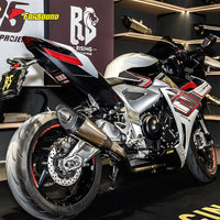 For ZONTES 703RR 2023+ 4-Into-1 Header Side Full-System R11 Style Zontes 703Rr Exhaust Supersport Track Racing High-Flow Design