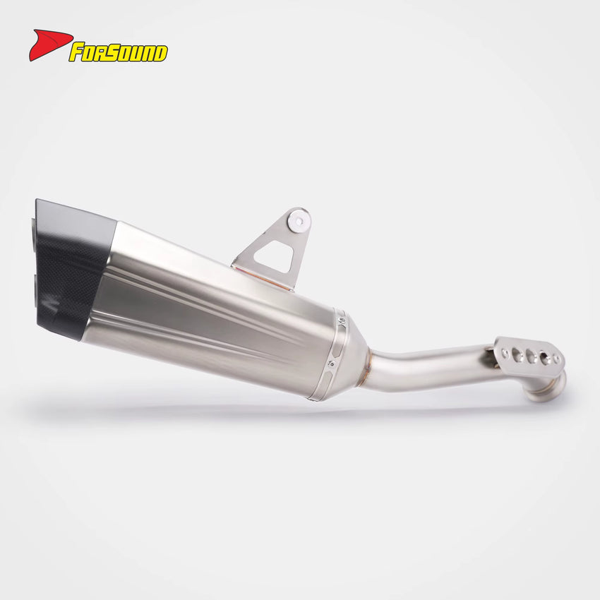 FORSOUND Cf Moto 800Mt Motorcycle Exhaust Mid-Tail Integrated Stainless Steel Exhaust 2022-2025 Adventure Sporty Deep Sound