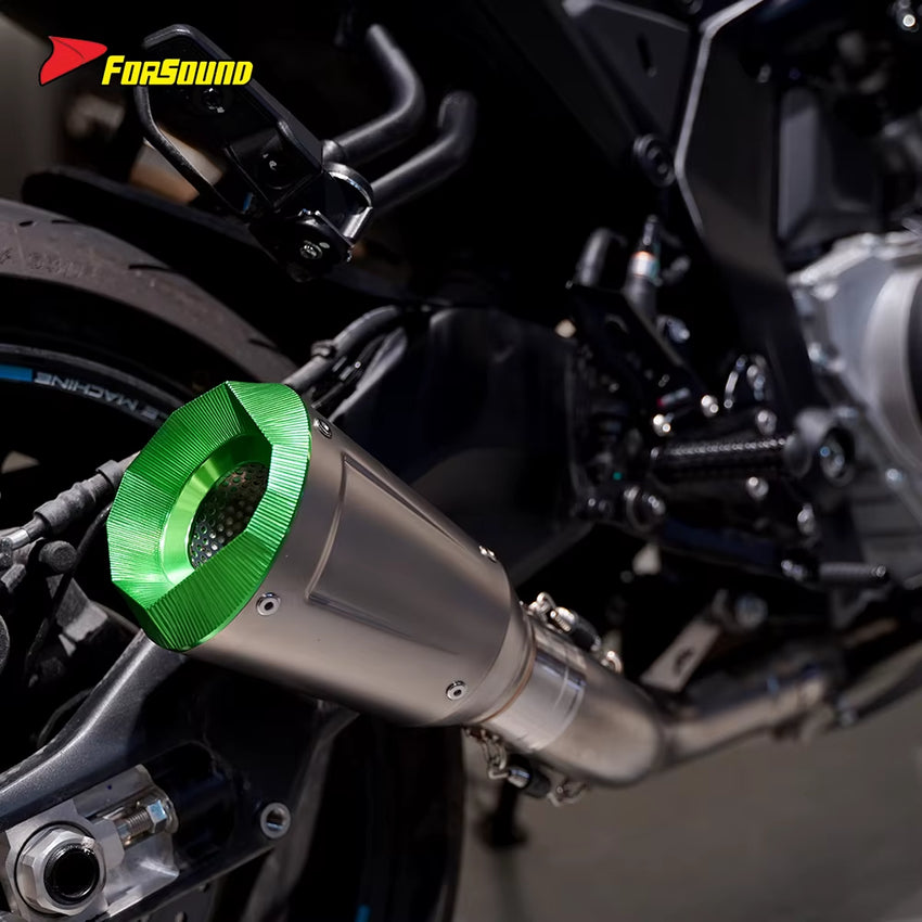 Motorcycle for 675Nk Stainless Steel Exhaust AR Green Tip Elliptical Conical Full System Urban Riding 2023-2026 Model