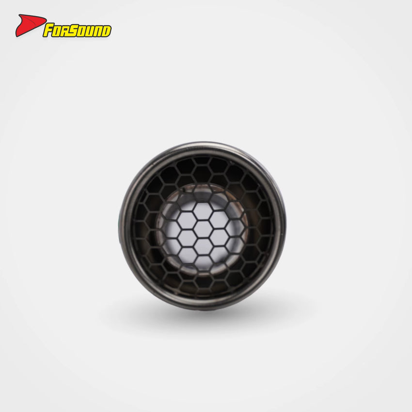 New Universal FORSOUND 51Mm Stainless Steel Spark Grid-O Exhaust Racing Slip-On Muffler Aggressive Sound Horsepower Boost Fits