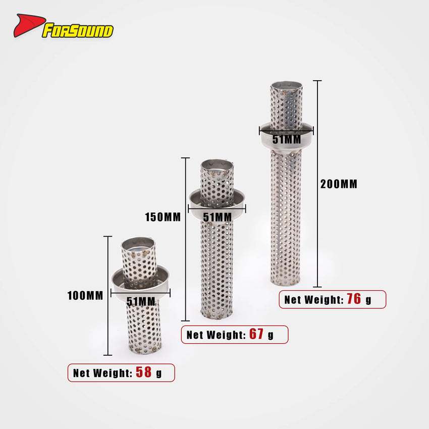 New Stainless Steel Double-End Sealed Universal 51Mm Motorcycle Exhaust DB Killer Removable Silencer Insert for Retrofit/Upgrade