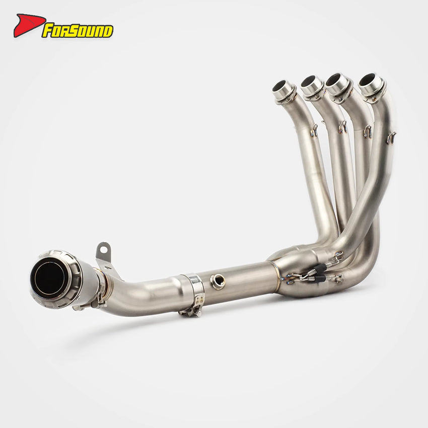 For KAWASAKI Z900 Fit 2017-2025 Matte Texture Silvery Titanium Alloy Motorcycle Crown-Style Motorcycle Full Exhaust System OEM
