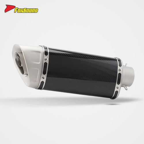 RS Original Universal Modified Motorcycle Exhaust Pipe K10 Carbon Fiber Titanium Alloy Tail Section 60Mm Caliber New Condition