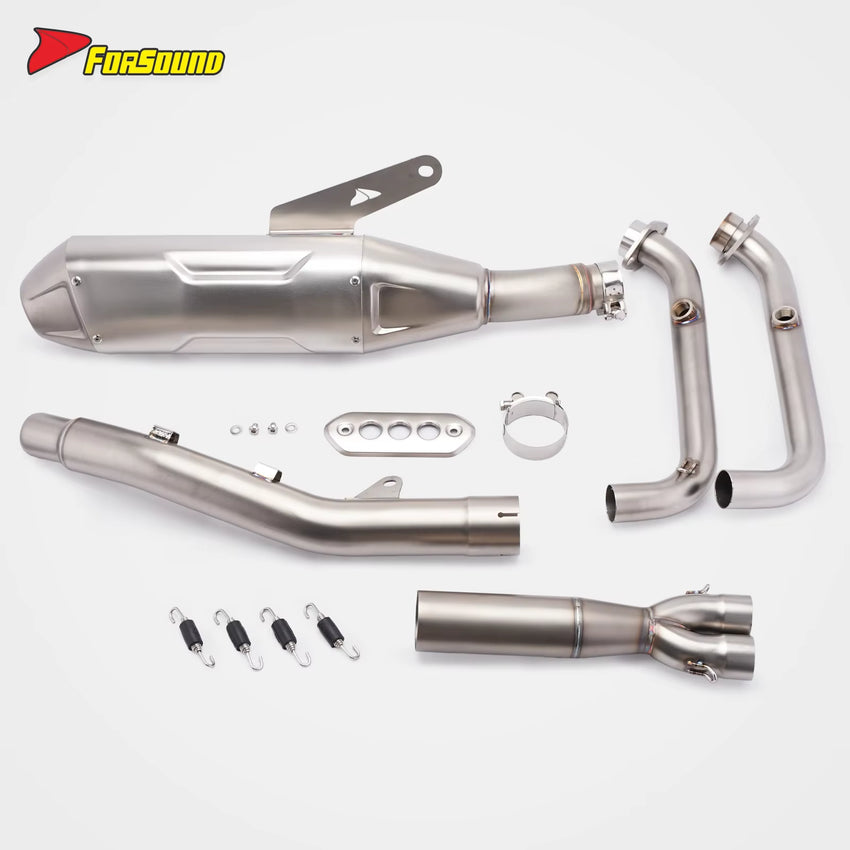 FORSOUND for 450MT Fit 2023-2025 Expeditionary Force Model Stainless Steel Straight-Through Full Exhaust System Side-Exit