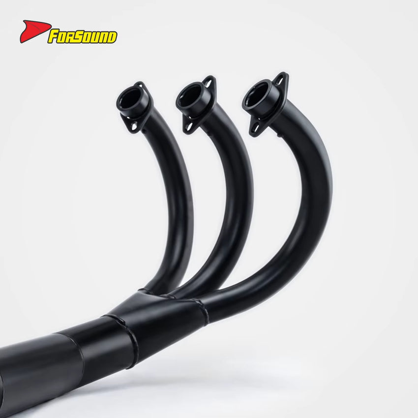 New FORSOUND KAWASAKI KH250 Retro Motorcycle Black Painted Cast Iron Exhaust Pipe Replacement for CB750K/ Includes Exhaust
