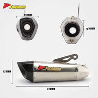 RS Original MT07 Stainless Steel Carbon Fiber Modified Motorcycle Exhaust Pipe New Condition for R 3 450SR NK 51Mm