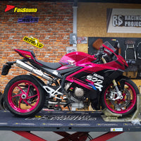 For Zxjc Zx 500Rr High Mount Dual Exit Full Exhaust Stsyem Flame Spark Style 2025 2026 ZXJC 500RR 4 Cylinder Aggressive Sound