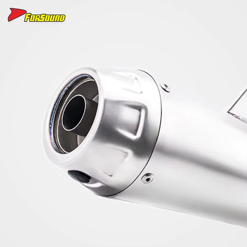 New Condition Polished Surface Custom Parts Stainless Steel Motorcycle Mid-Tail Integrated Exhaust Muffler for CFMOTO 800NK 2025