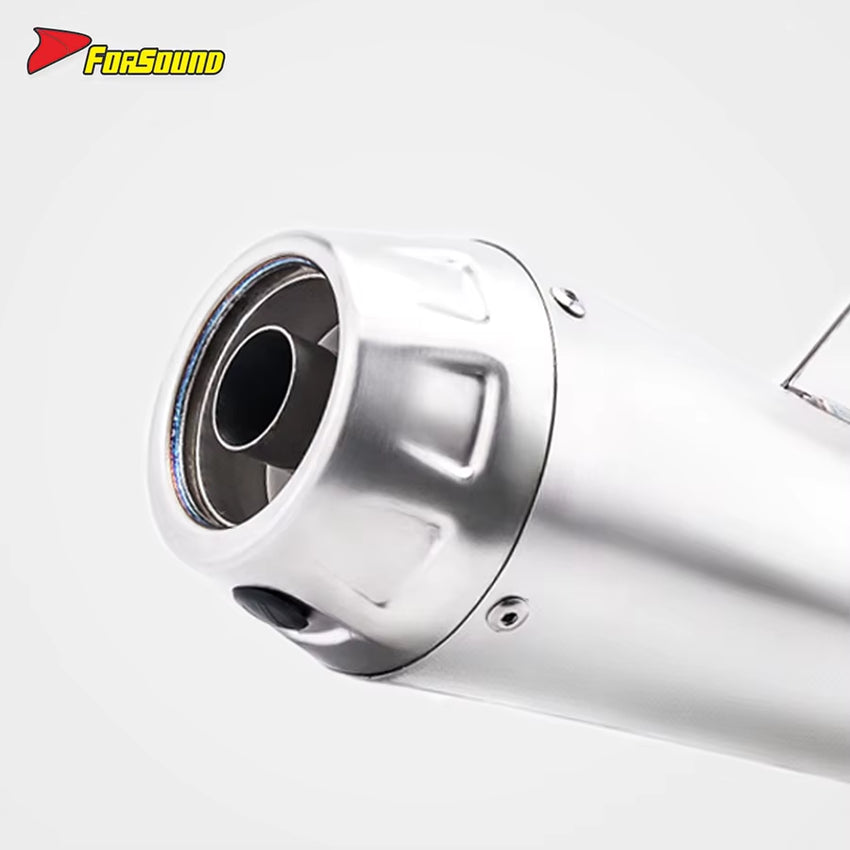 New Condition Polished Surface Custom Parts Stainless Steel Motorcycle Mid-Tail Integrated Exhaust Muffler for CFMOTO 800NK 2025