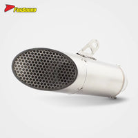 Stainless Steel 51Mm Honeycomb End Can Exhaust Pipe Universal Motorcycle Pipe