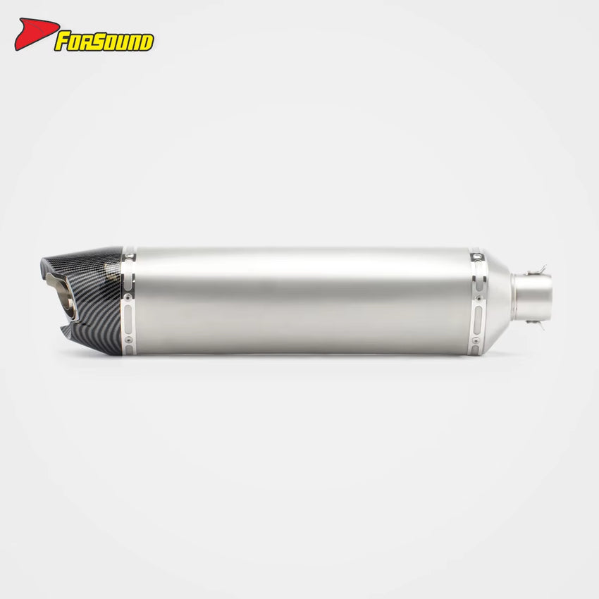 Stainless Steel Carbon Fiber Universal Tail Section Exhaust Pipe Motorcycle