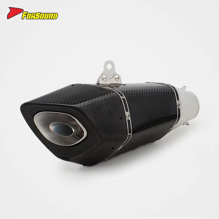 For ZONTES 703RR Carbon Fiber Full Straight Exhaust System Dominator-Style Zontes 703Rr Tail Exhaust with Oxygen Sensor OEM&ODM