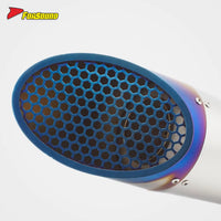 Stainless Steel 51Mm Mini Honeycomb End Can Exhaust Pipe Universal Motorcycle Pipe