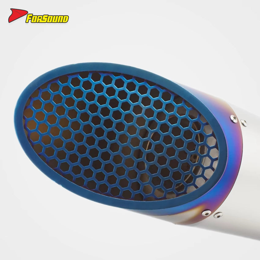 Stainless Steel 51Mm Mini Honeycomb End Can Exhaust Pipe Universal Motorcycle Pipe