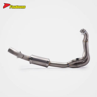2021-2025 for Trident660 Stainless Steel Titanium Alloy Front-Mid Section Exhaust Pipe Carbon Fiber Rear Exhaust OEM