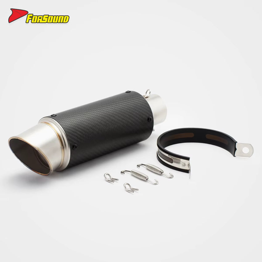 Universal Carbon Fiber Escape Muffler for Motorcycle Steel Models 390 Duke 752S Fz150 R3 Mt07 Mt09 Pcx125-New Condition OEM ODM