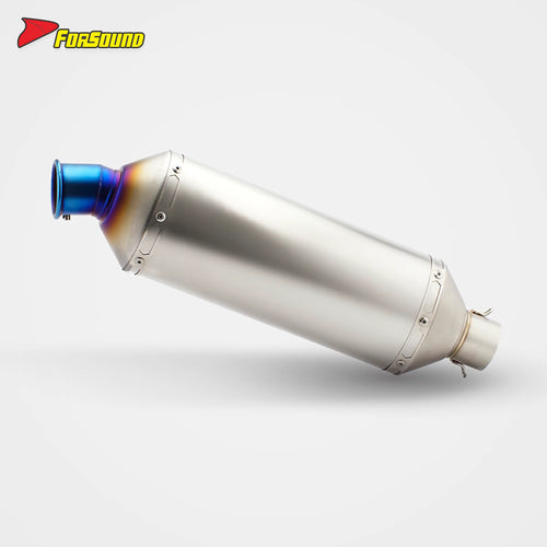 RS for Motorcycle Exhaust System Roasted Blue Processcarbon DB Killer Anti-Scalding Cover Muffler and Pipe Manifold 51Mm Caliber