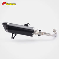 New Yamaha XMAX Black Stainless Steel Carbon Fiber Full System Exhaust Retrofit Tip Matte Front-Mid Section Urban Commuting