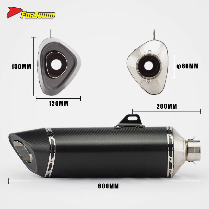 Carbon Fiber R11-7 Universal End Can Exhaust Pipe for Motorcycle