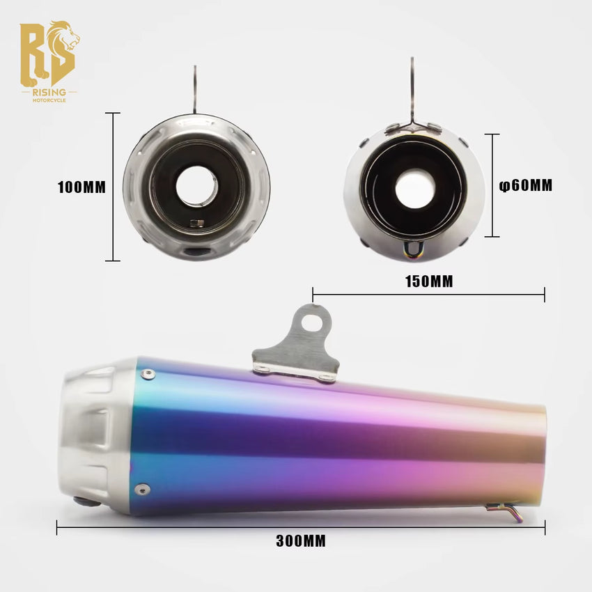 51Mm Stainless Steel Universal Exhaust Pipe GP Wrigley Tail Locomotive Modified for NMAX GSX250 CB 400 450SR NK Condition