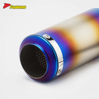 RS Original 51Mm Motorcycle Roasted Blue Pipe Escape Exhaust Muffler Gp-Project Universal Pitbike Racing Muffler