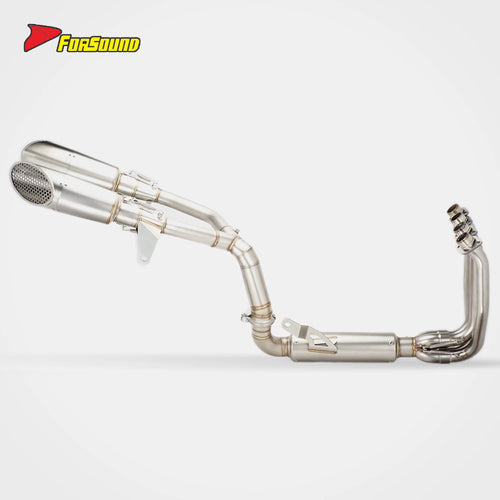 For 500SR VOOM 2024-2025 Stainless Steel Slant-Cut Honeycomb Angled Tip Performance Exhaust System