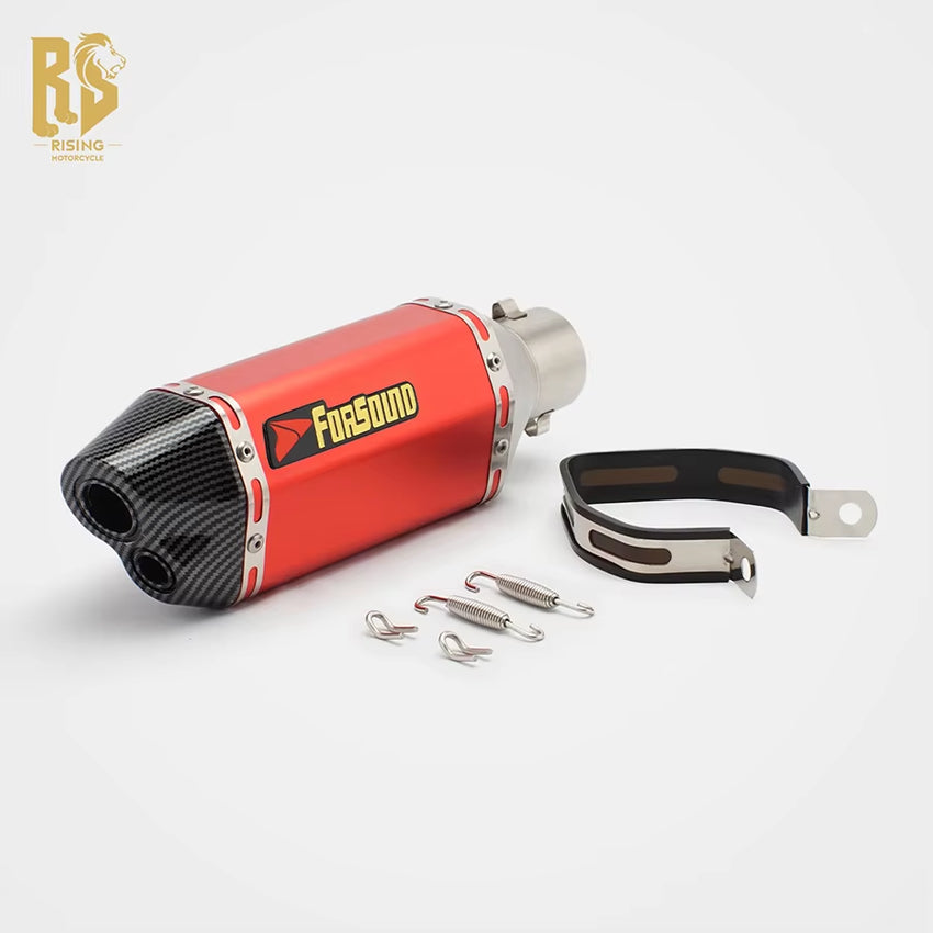RS Locomotive 51Mm Universal Exhaust Pipe Short Hexagonal Double Hole Tail Section for GSX250 Z900 NK450 R3-New Condition