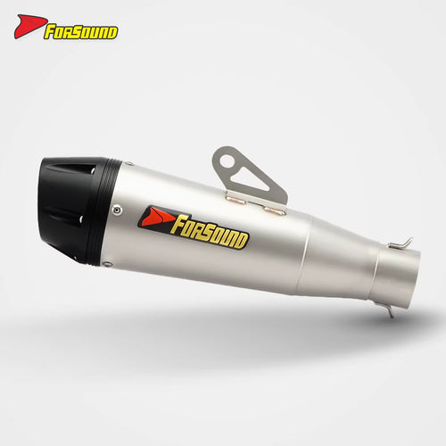 RS Original Universal Modified Stainless Steel Motorcycle Exhaust Pipe Frosted Black R34 51Mm Tail Section Silencer 51MM Caliber