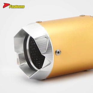 New Forsound/Sound RS Original Embossed Gold Stainless Steel Exhaust Pipe Modified Universal Motorcycles 60Mm 450SR 500 RS660