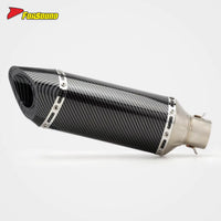 RS Original 51Mm Universal Modified Motorcycle Exhaust Pipe Muffler for Ninja250 Carbon Fiber Material Stainless Steel