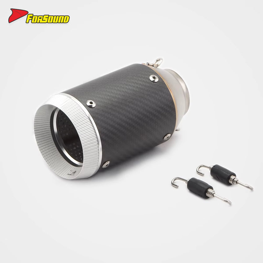RS Original 51Mm Stainless Steel Motorcycle Exhaust Muffler Tail Section Universal Fit Retrofit/Upgrade New