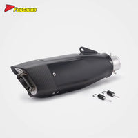 New FORSOUND Trident660 2020-2025 Dual Sport Black Stainless Steel Full Exhaust Pipe Carbon Fiber Rear Exhaust Right Side OEM