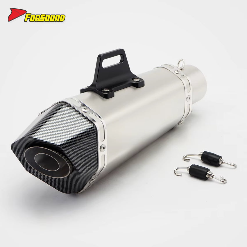51Mm Universal Motorcycle Exhaust Muffler Customizable Logo Tail Pipe Escape Modified for R1 Z900 CBR150R CB400X FZ6 GSX250R